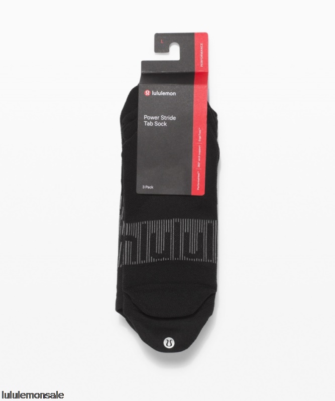 Lululemon Deutschland DELULU901 | Lululemon Deutschland Black Power Stride Tab Socken 3er Pack